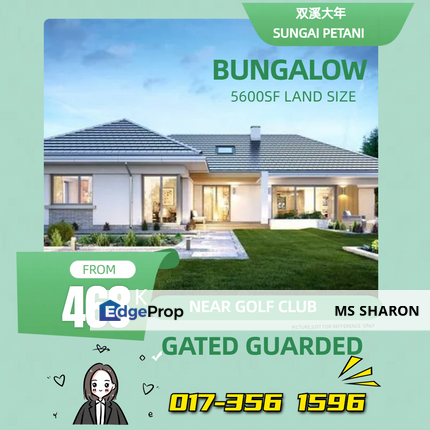 Near SP Golf Club Bungalow Large Land Size Gated Guarded Only 468k, Kedah, Kuala Muda