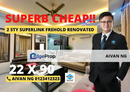 Cheras Vista Mahkota Cheras Superlink @ Super Cheap renovated fully extend freehold , Selangor, Cheras South