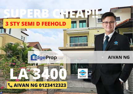 Taming Mutiara Semi D @ Super Cheap Freehold Individual titile, Selangor, Bandar Sungai Long