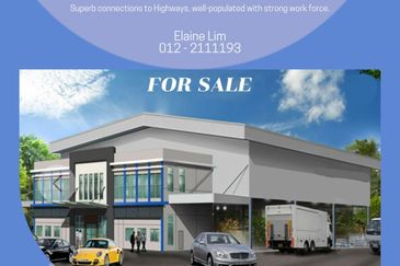 Rawang Single Storey Detached Factory with 2 storey Office For Sale. Easy access to LATAR, GUTHRIE, NORTH SOUTH HIGHWAY.
