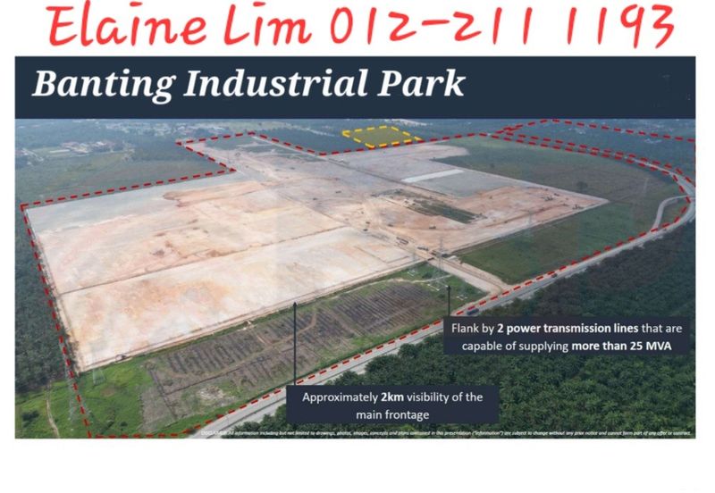 Bukit Changgang Banting工业地皮出售@ Kuala Langat. Freehold Industrial Land For Sale. Guarded Community, CLQ available, via 7 Major Highways