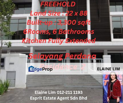 Selayang Perdana Residence 2 House For Sale. Freehold Premium Superlink house 3 Storey Spacious & Stylish Designs, Gated & Guarded. , Selangor, Selayang