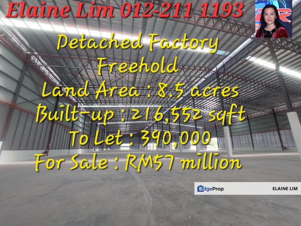 Huge & New Detached Factory TO LET @ Taman Teknology 2, Bandar Baru Enstek, Negeri Sembilan, Negeri Sembilan, Labu