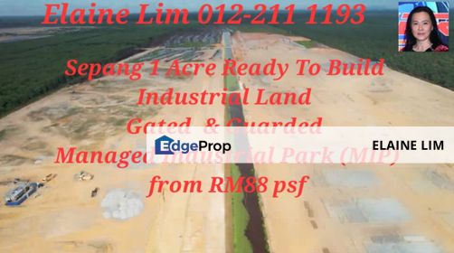 Sepang, 1 Acre Ready To Build Industrial Land, Gated & Guarded, First Managed Industrial Park, 12 KM to KLIA, 5 KM to all Major Highway, Selangor, Sepang