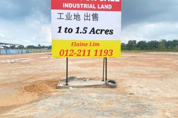 Kundang New Industrial Park. Detached Industrial Land For Sale  from 1 to 1.5 Acres. 5 minutes to LATAR, NKVE.