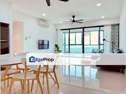 Fully furniture 3 room service apartment sea view at iskandar residence medini, Johor, Nusajaya