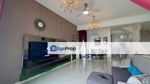 Freehold 2.5 storey cluster house renovated and guarded fully furniture at tmaan kempas utama skudai, Johor, Johor Bahru