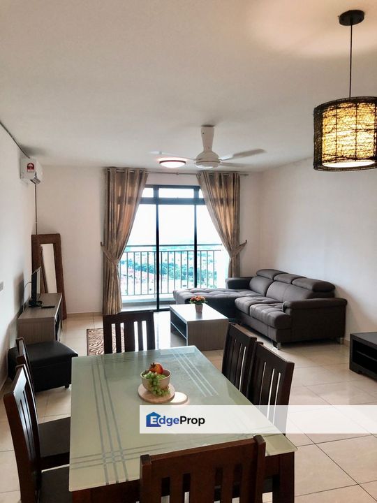 Freehold fully furniture 3 room service apartment at sky breeze bukit indah, Johor, Johor Bahru
