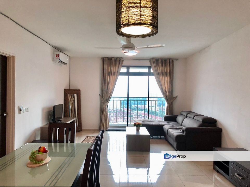 Freehold fully furniture 3 room service apartment at sky breeze bukit indah, Johor, Johor Bahru