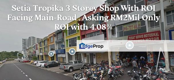 Setia Tropika 3 Storey Shoplot with Tenanted , Johor, Johor Bahru