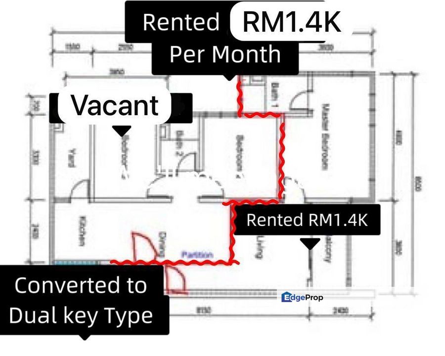 Full Loan With Cash Out JB Town 1Tebrau Residence 3B2B, Johor, Johor Bahru