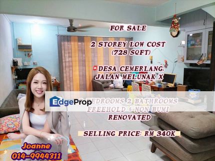 2 Storey Low Cost @ Jalan Melunak x, Taman Desa Cemerlang Ulu Tiram, Johor. Desa Jaya Taman Gaya, Ehsan Jaya, Desa Tebrau, Pelangi Indah, Johor, Ulu Tiram