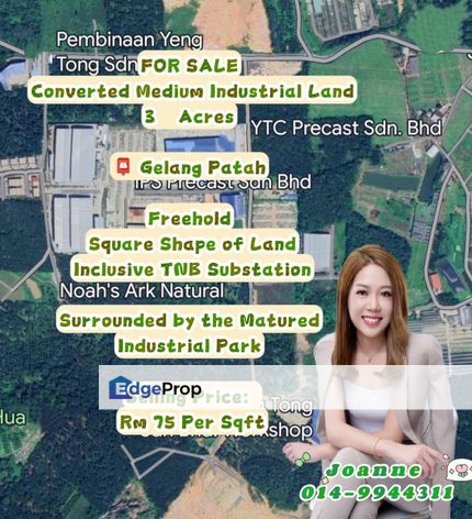 3 Acres Medium Industrial Land @ Gelang Patah, Johor, Pekan Nenas, Ulu Choh, Johor, Gelang Patah