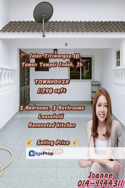 Townhouse @ Jalan Titiwangsa 10 Taman Tampoi Indah, Johor Bahru, Bukit Mewah, Tampoi Utama , Johor, Tampoi