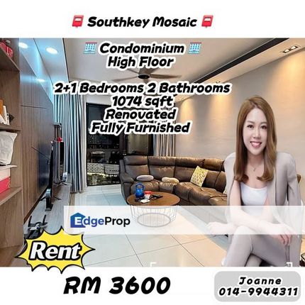 Southkey Mosaic Condominium @ Persiaran Southkey 1, Johor Bahru, Jb Town, Near Mid Valley, Tmn Sentosa, Sri Tebrau, Pelangi, Melodies, Majidee, Johor, Johor Bahru