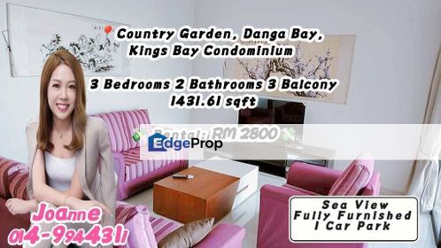 3 Bed 2 Bath Condomunium @ Kings Bay, Country Garden, Danga Bay, Johor Bahru Town, Johor, Johor Bahru