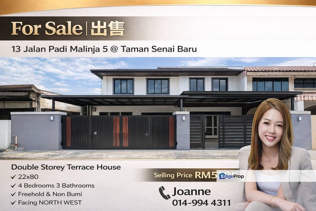 Double Storey Terrace @  13 Jalan Padi Malinja 5, Taman Senai Baru, Senai Johor. Near Kulai, Bandar Putra, Johor, Senai
