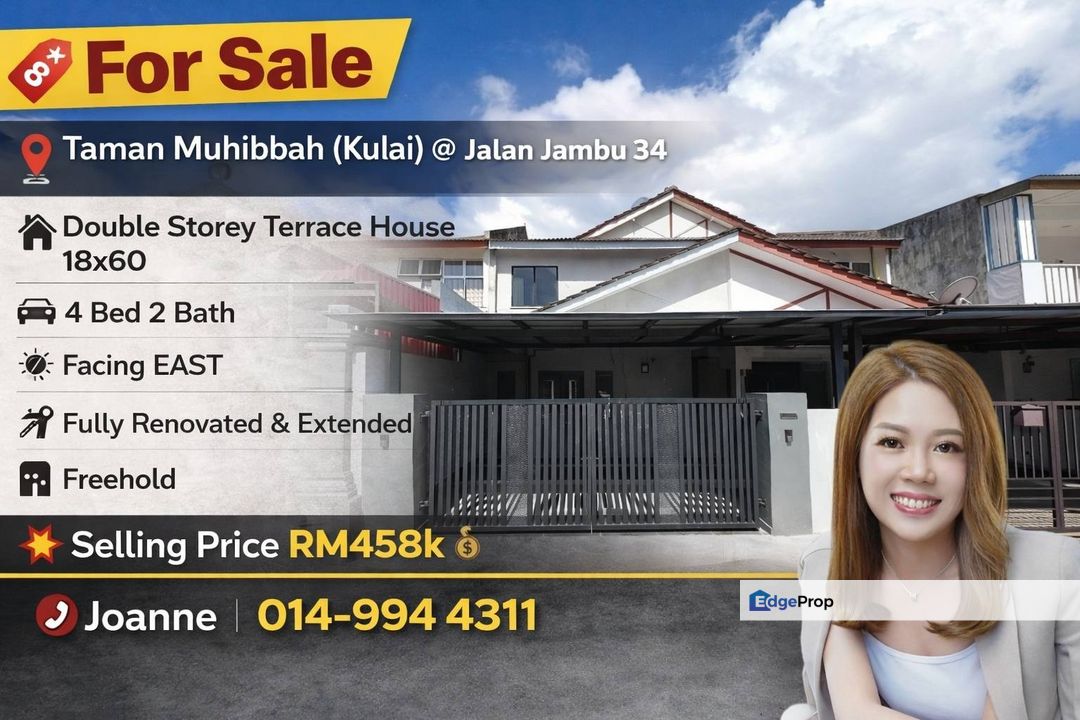 Double Storey Terrace House @ Jalan Jambu 34, Taman Muhibbah, Kulai, Johor. Near Saleng, Indahpura, Senai, Kulai City, Johor, Kulai