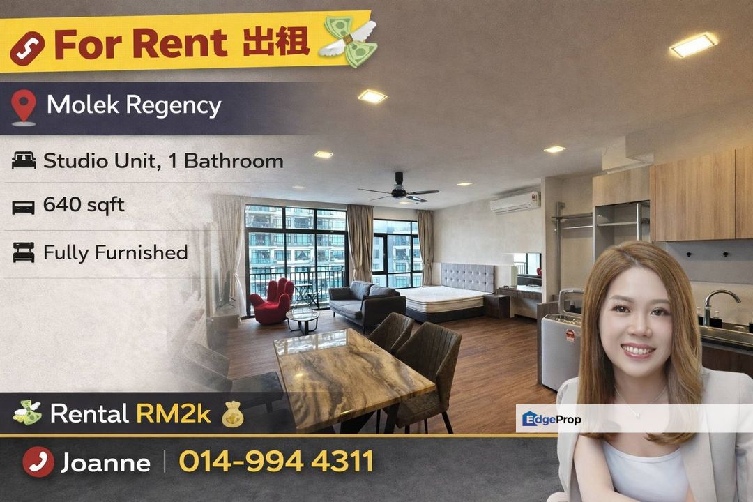 Studio Unit Apartment @ Molek Regency, Taman Molek, Johor Bahru. Near Ponderosa, Ros Merah, Johor Jaya, Desa Harmoni, Desa Tebrau, Johor, Johor Bahru
