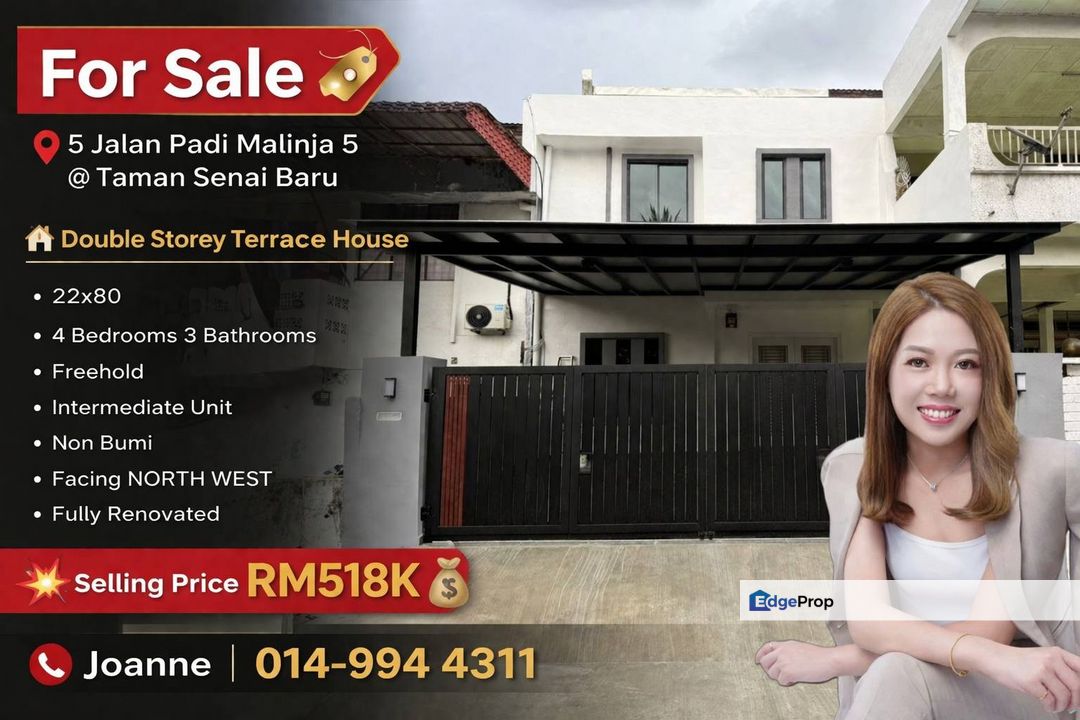 Double Storey Terrace @  5 Jalan Padi Malinja 5, Taman Senai Baru, Senai Johor. Near Kulai, Bandar Putra, Johor, Senai