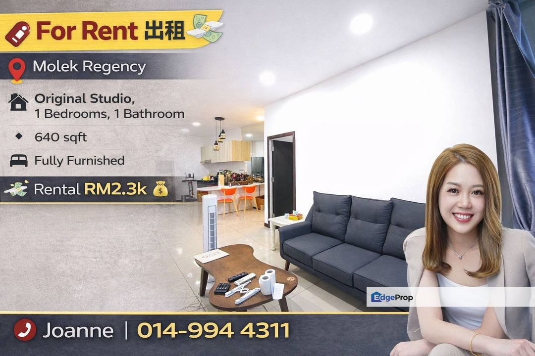 Original Studio Unit @ Molek Regency, Taman Molek, Johor Bahru. Near Ponderosa, Ros Merah, Johor Jaya, Desa Harmoni, Desa Tebrau, Johor, Johor Bahru