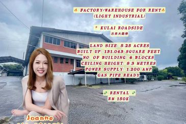 5.25 Acres Light Industrial Factory/Warehouse @ Kulai (Roadside) , Industry Area, Senai, Johor