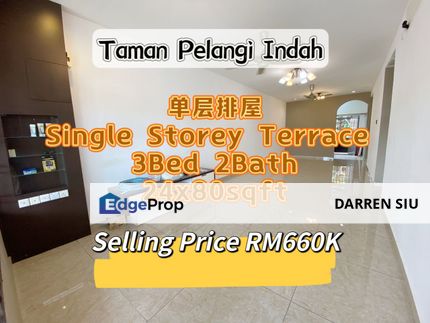 Taman Pelangi Indah / Single Storey Terrace / 3Bed, Johor, Ulu Tiram