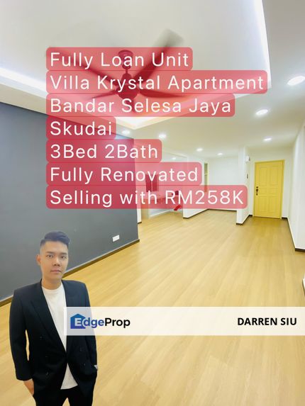 Full Loan ‼️Skudai Villa Krystal Apartment Skudai , Johor, Skudai