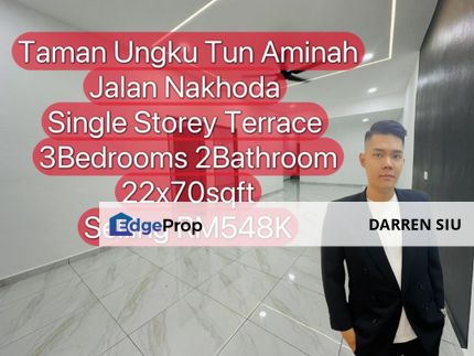 Taman Ungku Tun Aminah Single Storey For Sales , Johor, Skudai