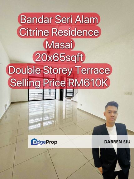 Bandar Seri Alam / Double Storey / 20x65st , Johor, Johor Bahru