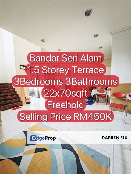 Bandar Seri Alam / 1.5 Storey / 3Bed3Bath / 22x70, Johor, Johor Bahru