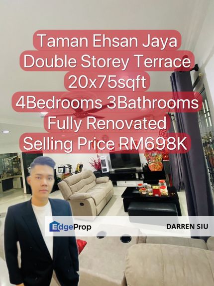 Taman Ehsan Jaya / 2 Storey Terrace / 20x75st / Fu, Johor, Johor Bahru