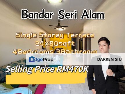 Bandar Seri Alam / Single Storey / 4Bed3Bath / 24x, Johor, Masai