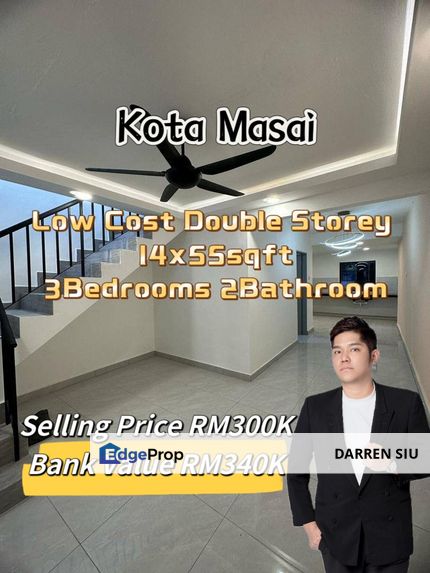 Kota Masai / Low Cost Double / 3Bed 2Bath / Full L, Johor, Pasir Gudang