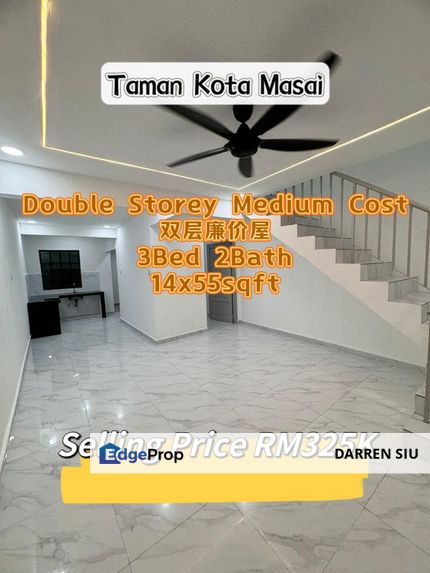 Kota Masai / Medium Cost 2 Storey / 14x55st / 3Bed, Johor, Pasir Gudang