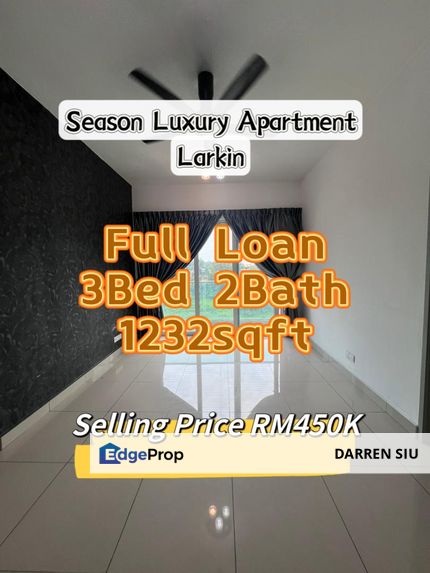 Season Luxury Apartment / Full Loan / Larkin , Johor, Johor Bahru