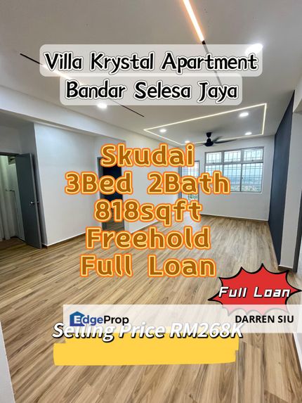 Villa Krystal / Skudai / 3Bed 2Bath / Full Loan , Johor, Skudai