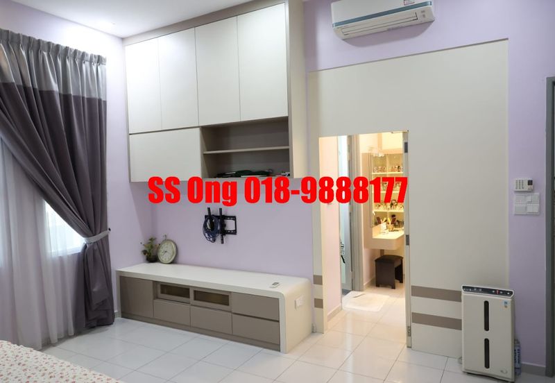 For Sale Zero Lot Bungalow, landed at Tropicale Residency, Machang Bubok, Alma Bukit Mertajam, Penang, fully renovated