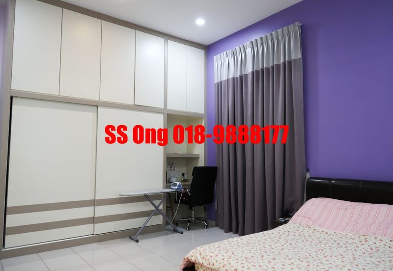 For Sale Zero Lot Bungalow, landed at Tropicale Residency, Machang Bubok, Alma Bukit Mertajam, Penang, fully renovated