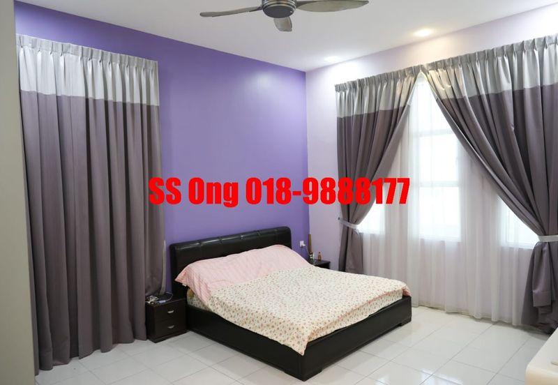 For Sale Zero Lot Bungalow, landed at Tropicale Residency, Machang Bubok, Alma Bukit Mertajam, Penang, fully renovated