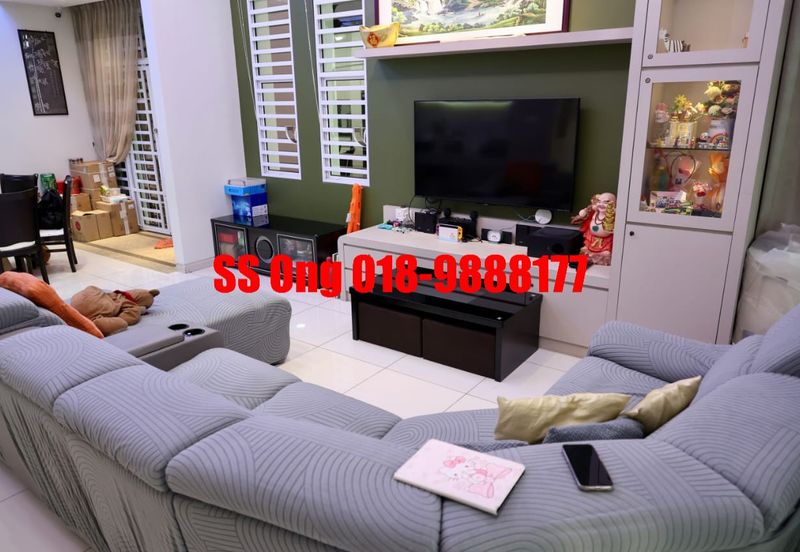 For Sale Zero Lot Bungalow, landed at Tropicale Residency, Machang Bubok, Alma Bukit Mertajam, Penang, fully renovated