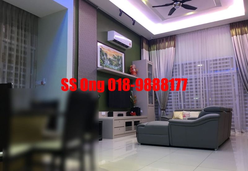 For Sale Zero Lot Bungalow, landed at Tropicale Residency, Machang Bubok, Alma Bukit Mertajam, Penang, fully renovated