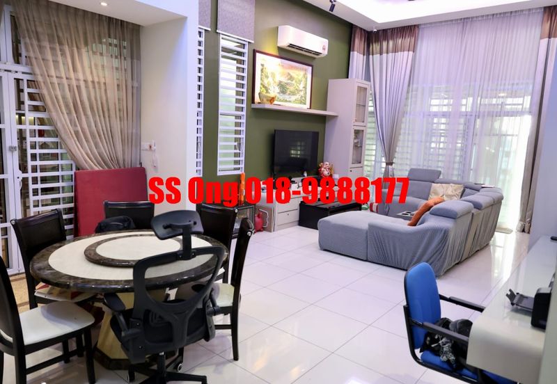 For Sale Zero Lot Bungalow, landed at Tropicale Residency, Machang Bubok, Alma Bukit Mertajam, Penang, fully renovated