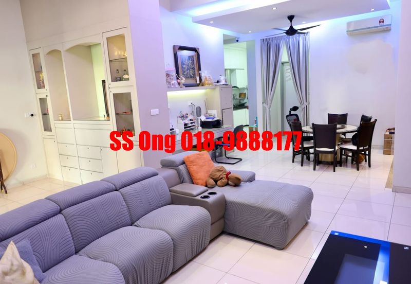 For Sale Zero Lot Bungalow, landed at Tropicale Residency, Machang Bubok, Alma Bukit Mertajam, Penang, fully renovated