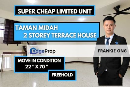 Super Cheap Double Storey Terrace House Cheras Taman Midah For Sale, Kuala Lumpur, Cheras