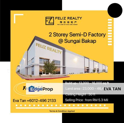 New Semi Detached Factory, Sungai Bakap, Freehold, Penang, Valdor