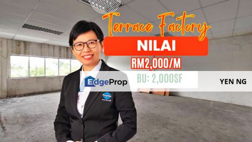 Cheap Single Storey Terrace Factory for Rent at Kawasan Perindustrian Nilai 3, Nilai, Negeri Sembilan, Nilai