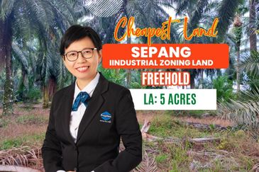 Cheapest Industrial Zoning Land For Sale in Sepang 