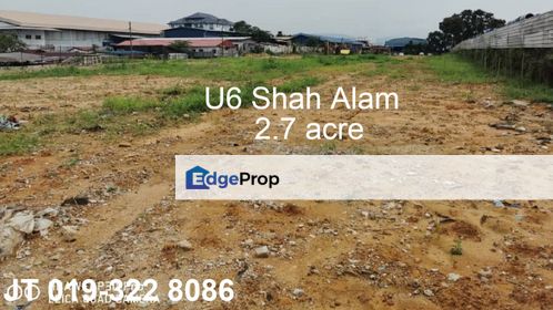 U6 Shah Alam Industrial Land For Sale, Selangor, Shah Alam