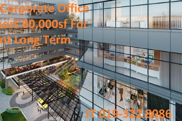 PJ Corporate Office Floors 60,000sf @ RM5.50psf For Rent Long Term.